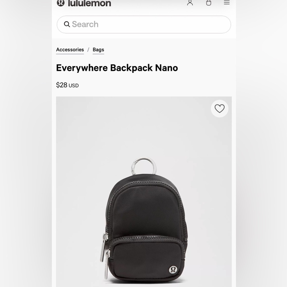 lululemon athletica Compact Black Backpack
